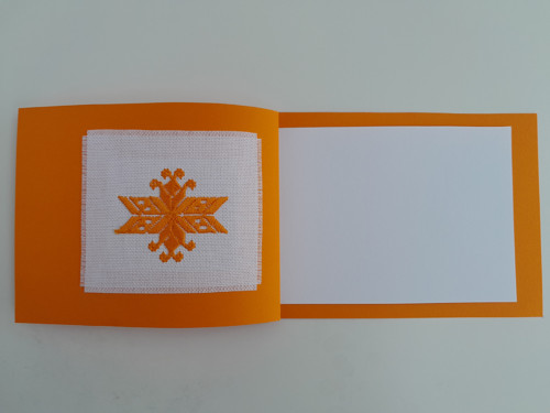 Vyšívané přání - oranžové — foto 2