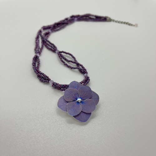 Náhrdelník z rokajlu Hortenzie Viola — foto 3