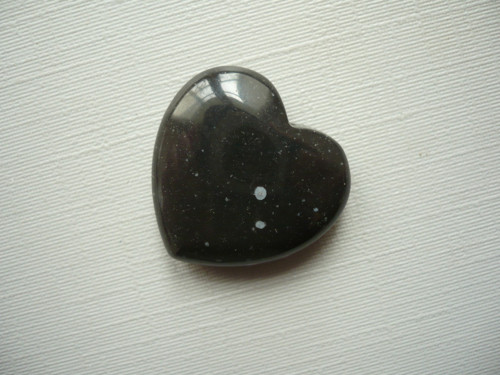 Vrt. srdíčko 20 mm - obsidián vločkový, č.14f — foto 2
