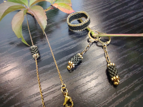 Náušnice Golden olive — foto 3