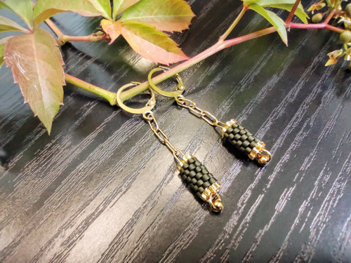 Náušnice Golden olive — foto 2