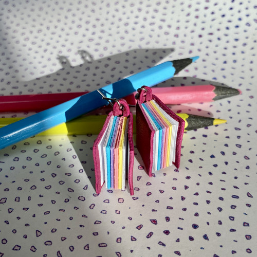 Knížkové náušnice - Unicorn — foto 4