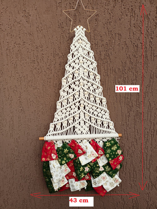Adventní kalendář, vánoční stromeček, macramé — foto 4