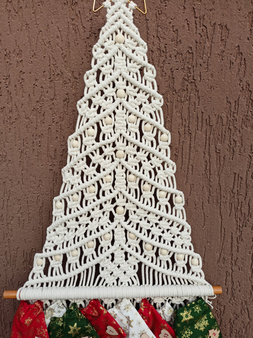 Adventní kalendář, vánoční stromeček, macramé — foto 6
