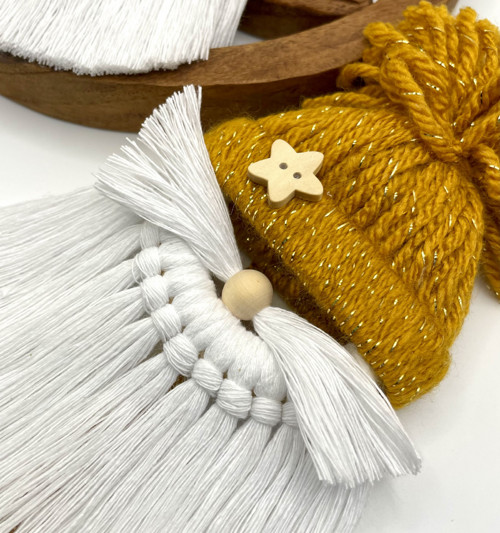Macramé skřítci - hořčicová — foto 5