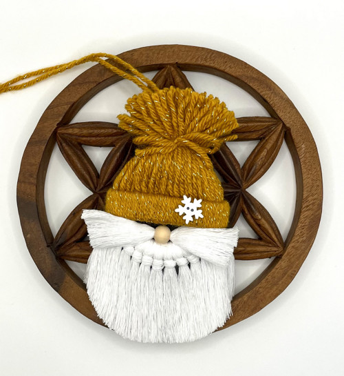 Macramé skřítci - hořčicová — foto 3