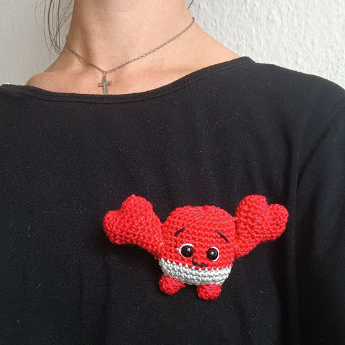 Háčkovaná brož krab — foto 4