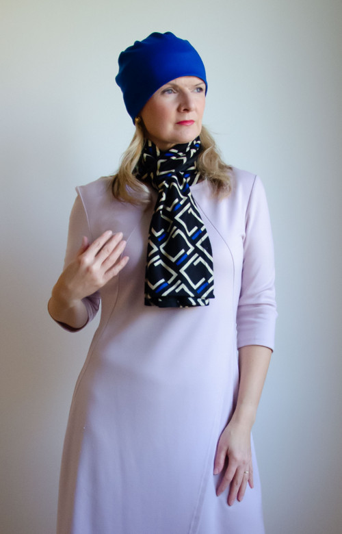 Šála - Káro Royal blue — foto 3