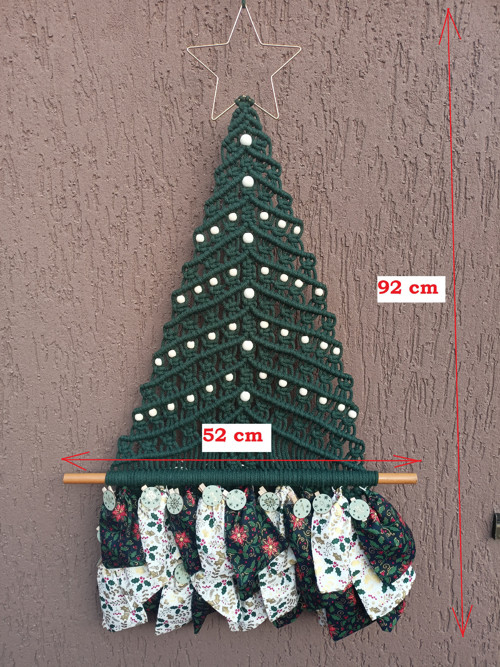 Adventní kalendář, vánoční stromeček, macramé — foto 2