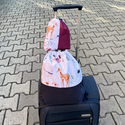 Stahovací batoh: Srnka modrý, nepromokavý — foto 3