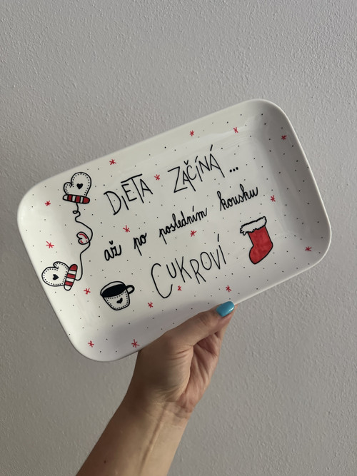 Vánoční malovaný talíř - Dieta začíná! — foto 3