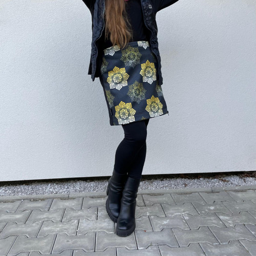 Zimní softshellová sukně Mandala Black, velikost S — foto 3