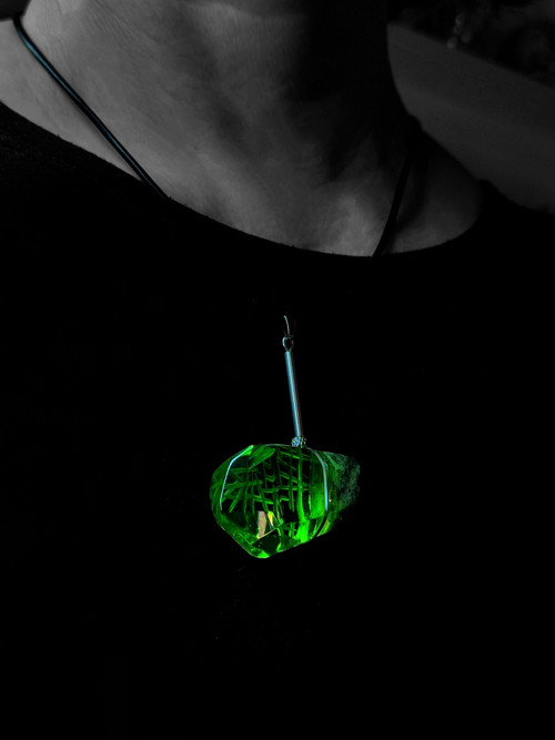 Náhrdelník - Chalcedon glass — foto 2
