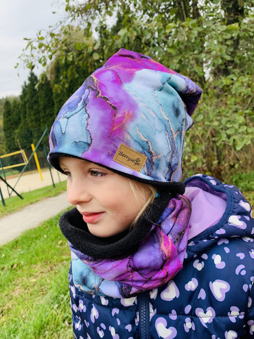 Nákrčník zimní mramor barevný — foto 3