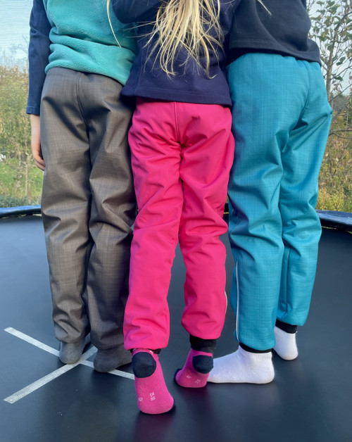 Softshellové kalhoty s beránkem ŠEDÉ vel. 86/92 — foto 2