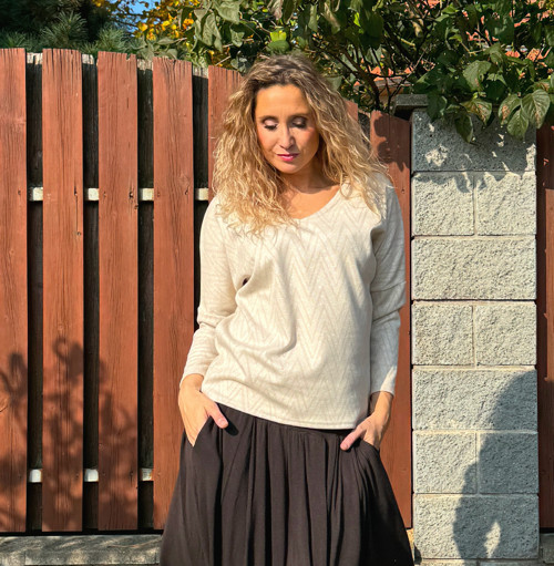 Netopýří tunika smetanovobéžová — foto 3