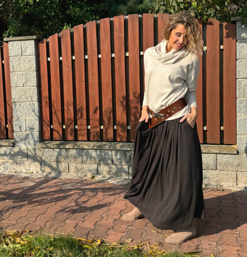 Netopýří tunika smetanovobéžová — foto 6