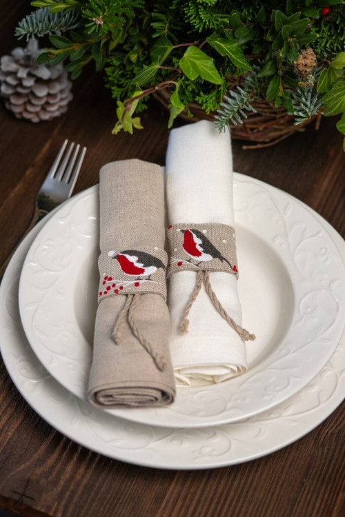 Lněný ubrousek Little Birds — foto 2