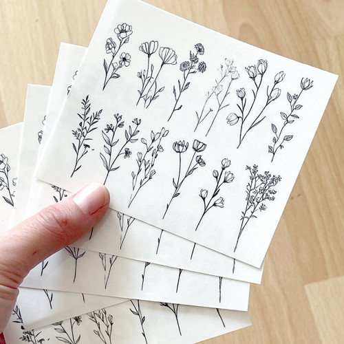 Dočasné tetovačky Tiny Tattoos Květy T0026 — foto 3