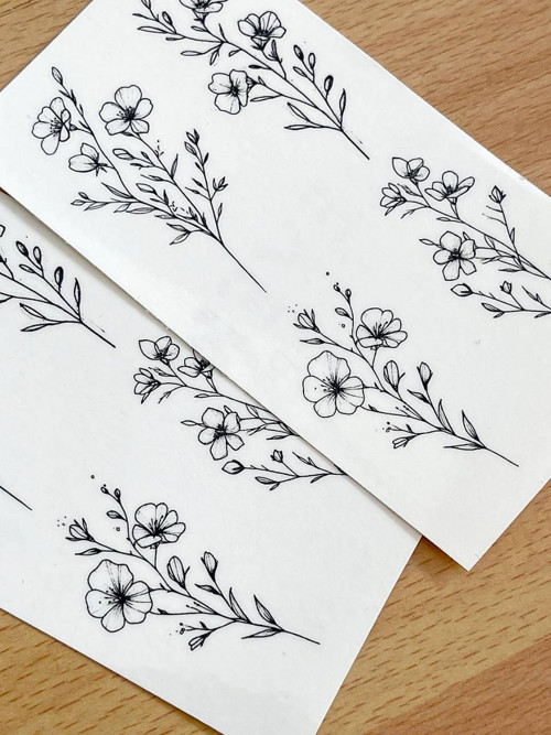 Dočasné tetovačky Tiny Tattoos Květy T0028 — foto 3