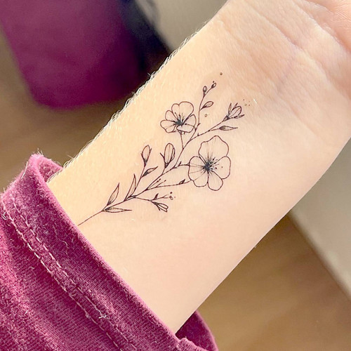 Dočasné tetovačky Tiny Tattoos Květy T0028 — foto 4