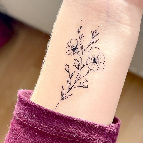 Dočasné tetovačky Tiny Tattoos Květy T0028 — foto 6