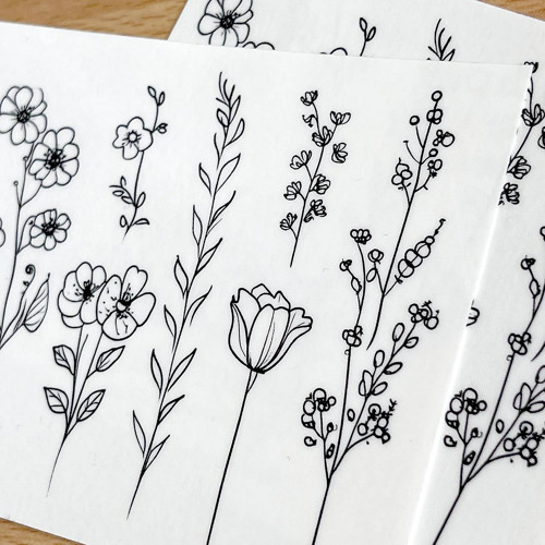 Dočasné tetovačky Tiny Tattoos Květy T0026 — foto 4