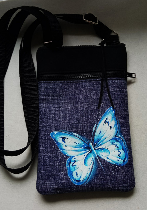 Malá crossbody s kapsou-MODRÁSEK-SLEVA!!! — foto 2