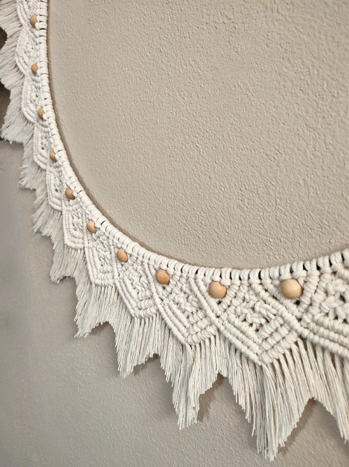 Macramé dekorace na zeď, SLUNCE — foto 2