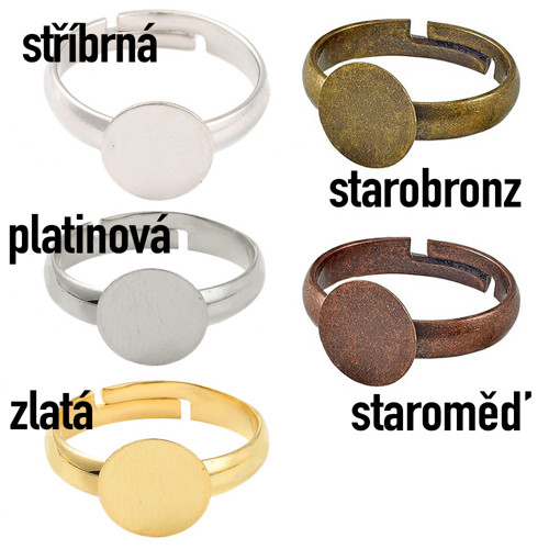 Prstýnek dětský / Průměr 15mm / 3ks / Platiná — foto 2