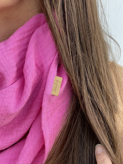 Mušelínový šál " Wright PINK " — foto 3