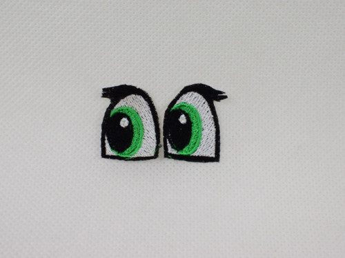 Vyšívané oči pro kuře 2x3cm 1 pár — foto 2