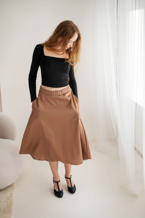 Sukně Dafné karamelová — foto 3