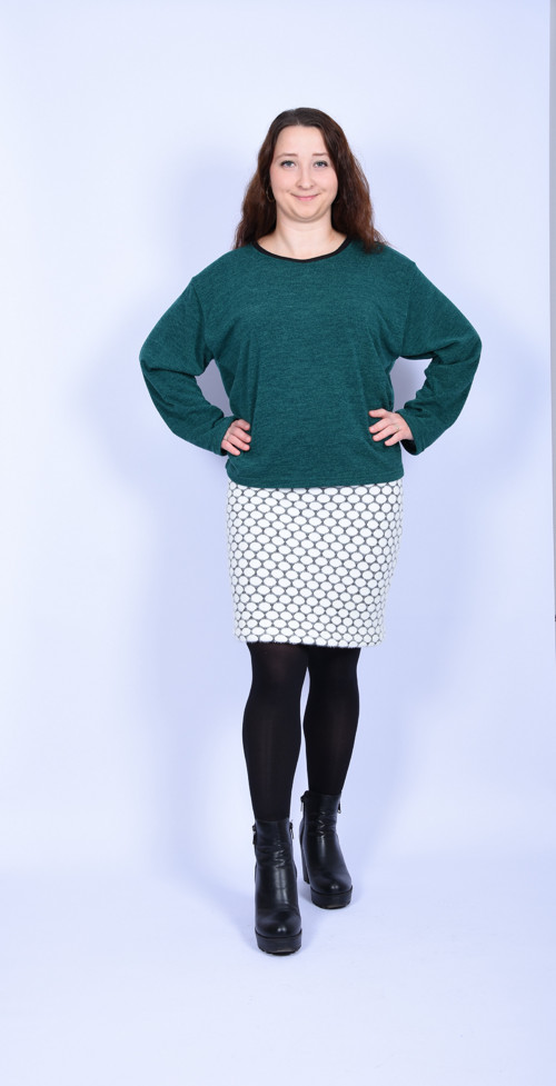Oversize svetr lahvová Naomi — foto 2
