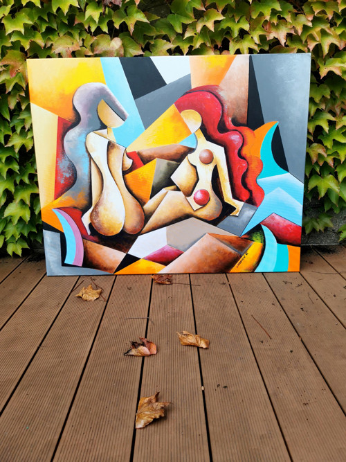 "Girly talk", (Dívčí pokec) 100x80 — foto 2