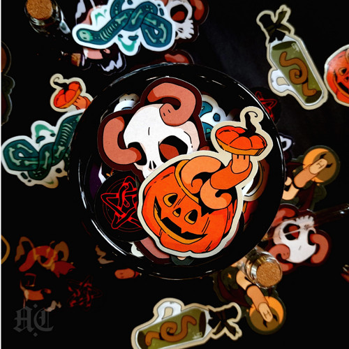 Wormoween - balíček samolepek — foto 2