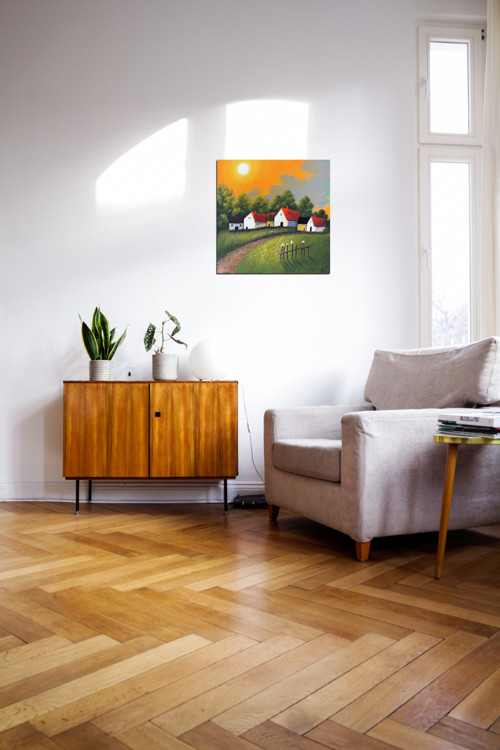 Zapadá slunéčko - 40x40cm — foto 4