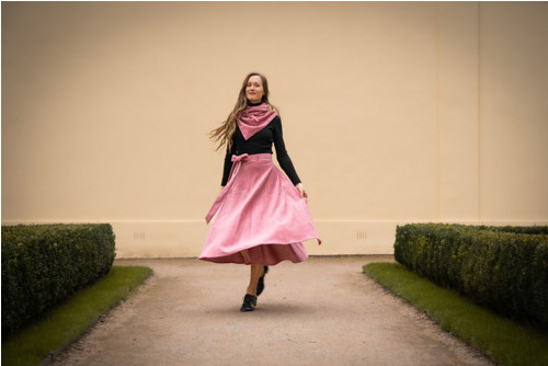 Půlkolová Manšestrová Silnější - Starorůžová — foto 3