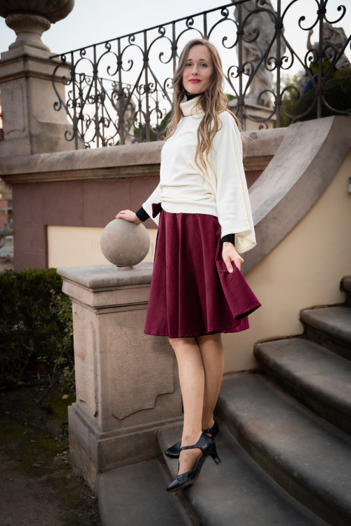 Manšestrová Kolová Bordó — foto 2