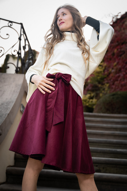 Manšestrová Kolová Bordó — foto 6