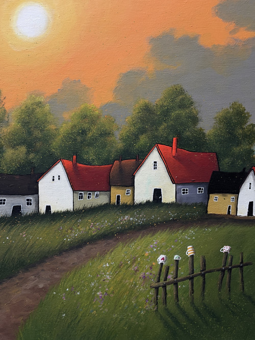Zapadá slunéčko - 40x40cm — foto 2