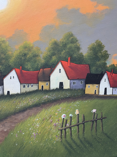 Zapadá slunéčko - 40x40cm — foto 3
