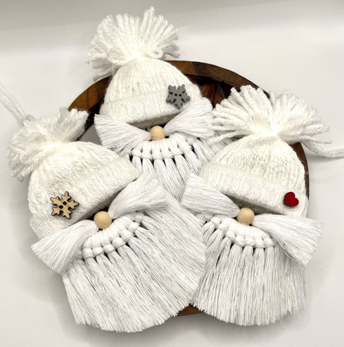 Macramé skřítci - bílá — foto 4