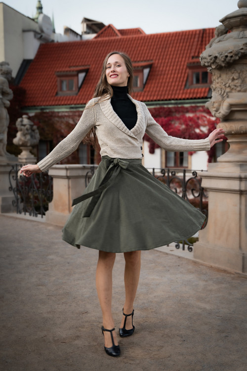 Manšestrová Kolová Khaki — foto 3