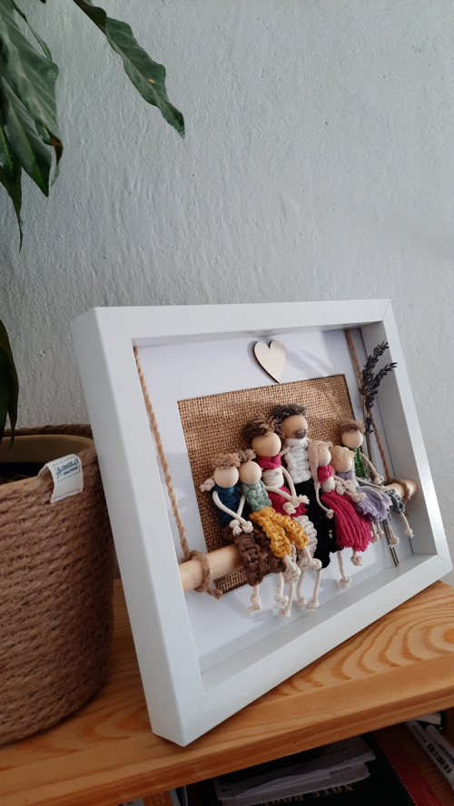 Macramé rodina v rámečku 7 — foto 3
