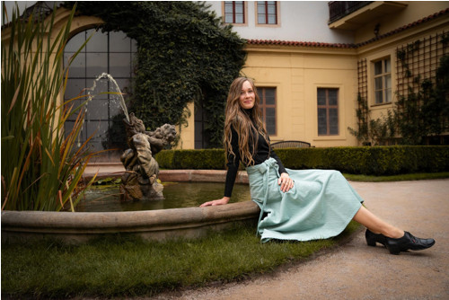 Půlkolová Manšestrová Midi Silnější - Mint — foto 6