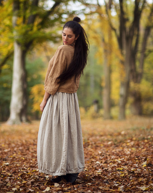 Lněná halenka Medová — foto 3