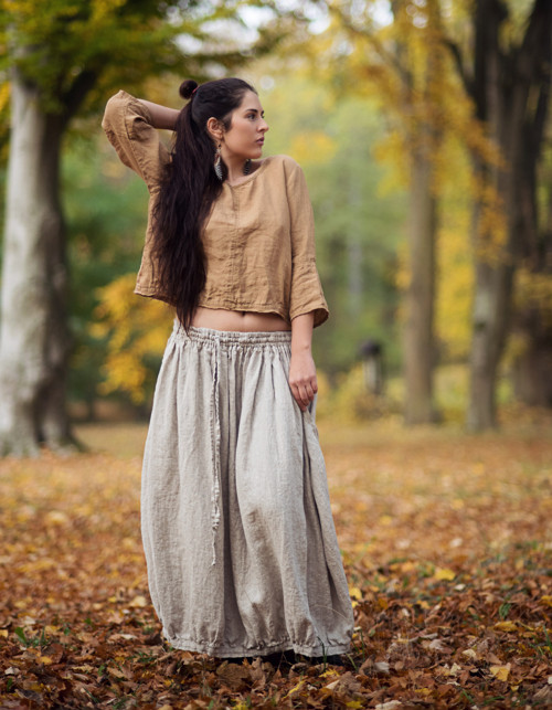 Lněná halenka Medová — foto 5