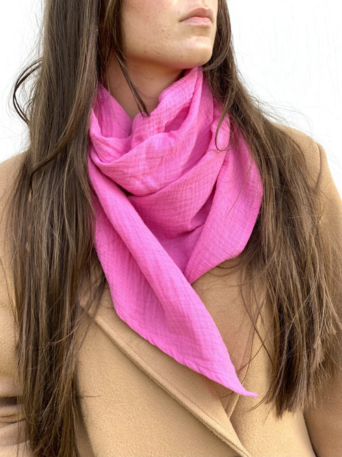 Mušelínový šál " Wright PINK " — foto 4