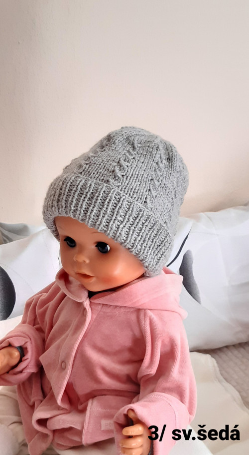 Čepice Sonja světle šedá — foto 3